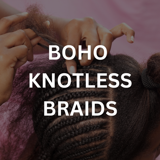 Boho Knotless Braids (Human Hair Blend)