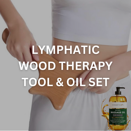 Lymphatic Detox Wood Therapy Tool & Oil Set
